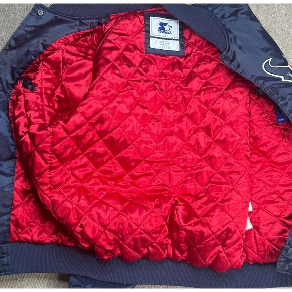 Starter G-III NFL Houston Texans Satin Bomber Jacket‎ Size Large - Picture 3 of 11